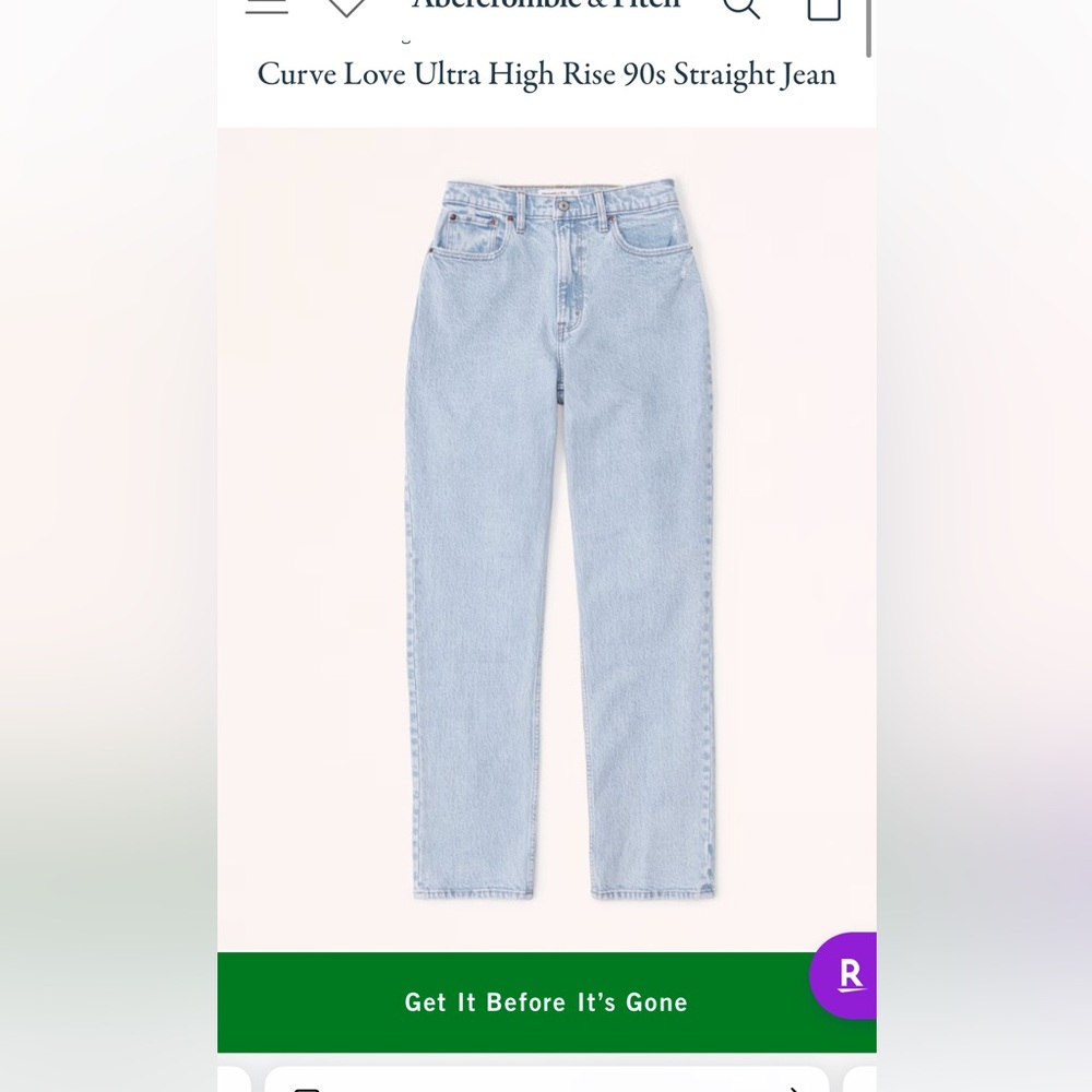 Abercrombie the 90s Straight Ultra High Rise Jeans